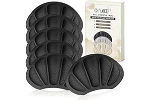 YOLONCE 3 Paia Tallone Cuscino,Cuscini per Tallone,Proteggi Tallone Scarpe Uomo Donne,per scarpe antiscivolo autoadesivo Solette per la cura del piede,Migliorare la vestibilità,Nero