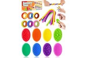 Kizmyee 20-delade fidget-leksaker, stressleksaker för barn och vuxna, sensoriska leksaker för anti-stress, ångest, ADHD och a