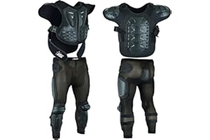 STAR AST Kids Motorcycle Armor Protective Suit For Racing Body & Sleevless Chest Spine Protector Jacket Support Protector for Motorbike Racing Cycling & Skating with Black Protective Trouser