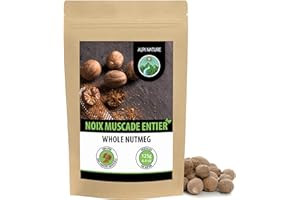 Alpi Nature Noix de Muscade Entière 125g, Muscade Entière pour la Cuisine, Pâtisserie et Vin Chaud