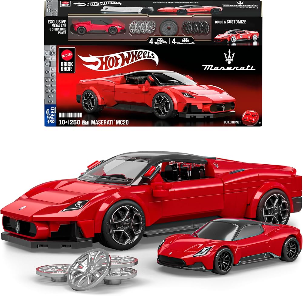 Mattel Brick Shop Hot Wheels Speed Maserati, JFR90
