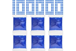 AFOXON Gel Balls Blaster Ammo 7-8mm(6 Pack,10000 Pcs), Gel Water Blaster Refill Ammo for Splat Gun, Gel Bullets for Splat Ball Blaster, Made of Non-Toxic Eco Friendly Material, for Ages 14+