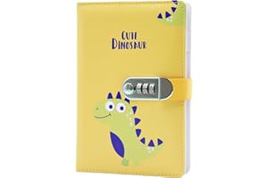 Lirener Creativo PU Notebook Código Libro con la Cerradura(Patrón Animal), A5 Password Notebook Contraseña Bloc de Notas Secret Diary Sketchbook Organizador con Cerradura de Combinación, 145x210mm