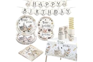 HUMTEOXI Wizard Geburtstags Deko, 20 Gäste Magischer Wizard Partygeschirr Set, Harry Pappteller Kindergeburtstag Happy Birthday Deko Partyzubehör für Geburtstagsdeko Junge Mädchen Partys