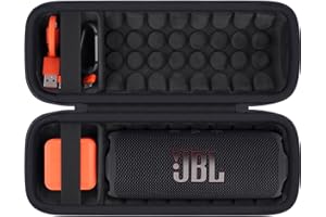 ‎KHANKA Khanka für JBL Flip 7 / Flip 6 wasserdichte tragbare Bluetooth-Lautsprecher Hartschalen-Reise-Aufbewahrungstasche, nur Koffer (Schwarz)