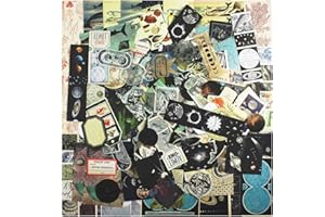 ELCOZNZ 200Pcs Aesthetic Scrapbooking Supplies Vintage Art Journaling Paper and Stickers Ephemera Scrapbook Deco Paper for Creative Bujo Collage Junk Journal Planner Photo Album Craft DIY (Celestial & Ocean)