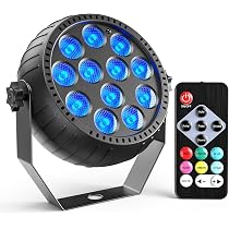 Rtktoup 4Pcs Batteria LED Da 3 * 18W Par Light RGBW+UV Faretto Da Palco - 12