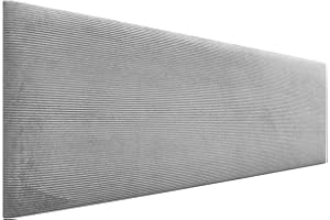 DHOME Wysokiej klasy gładki sztruksowy zagłówek nowoczesny tapicerowany zagłówek łóżko luksusowy pikowany sypialnia (szary, 160 cm)