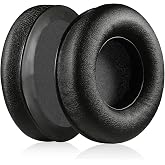 Fobun Kulaklık Pedi ve Yastığı - 65-110 mm, 7-10 cm &Ccedil;ap - Siyah Deri (90 mm x 90 mm)