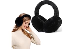 FSMILING 2 Pack de Chauffe-Oreilles Hiver Chaud Couvre-Oreilles En Peluche Pliable Earmuffs Pour Hommes Femmes Couleur