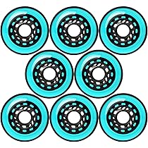 8 Ruote Per Pattini In Linea 72mm - Materiale PU Trasparente, Con 16 Cuscinetti, Universali - Foto 10