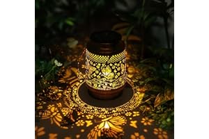 VIAIK Lanterne Solari da Esterno, Lanterna da Giardino, Lampada Solare in Metallo con Farfalla Sospesa, IP65 Impermeabile, Lanterna Solare da Giardino per Patio, Cortile, Portico