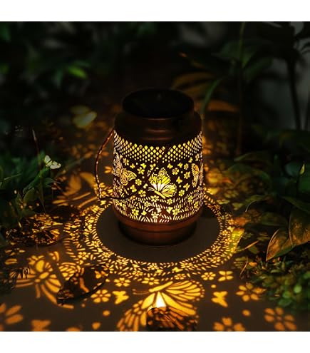 Lanterna Solare Vintage Orientale Da Giardino - IP65 Impermeabile, Sensore Crepuscolare, Decorazione Esterna