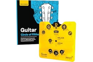 NOISY CLAN Guitar Circle of Fifths Book - Herramienta de melodía de rueda de plástico para guitarra | Ayuda de teoría musical con libro de guitarra para uso práctico | Amplía tu tocar la guitarra | Aprende