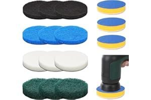 OUZIONZ 15 Stück Aufsatz für Bosch Universal Brush Reinigungsbürste Pad Kompatibel mit Bosch Home/Garden 6033 Reinigungsbürste(3Hochleistungspad,3Küchenpad,3 Mikrofaserpad,3Schaumstoffpad,3 Multi-Use Pad)