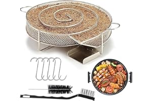 EVDZNA Générateur de Fumée, Avec 5 Crochets et 2 Brosses de Nettoyage Générateur de Fumée Froide, Aciers Inoxydables Générateur de Fumée Froide Réutilisable aux Barbecues