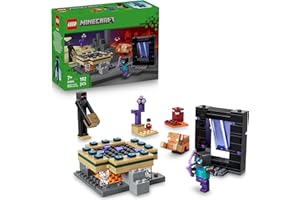 LEGO Minecraft Reise durch Nether und Endportal - Kinder Spielzeug mit Helden, Enderman und Baby Hoglin Figuren - Set mit Minecraft Figur - Gamer Geschenk für Jungen und Mädchen ab 7 Jahren - 21584