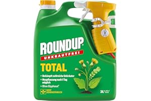 Roundup Unkrautfrei TOTAL, 3 Liter Sprühflasche - Unkrautvernichter, zur Bekämpfung von Unkräutern, Gräsern und Moos