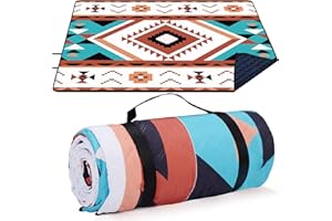 ‎LARUTAN LARUTAN Picknickdecke Wasserdicht 195x150cm, Outdoor Stranddecke Sandfrei, Waschbar Strandmatte Picknickdecke Isoliert für Strand, Picnic und Camping （Greece）