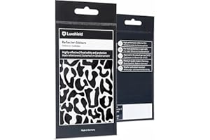 Luxshield Set d'autocollants réfléchissants - Léopard pour vélo Scooter Poussette - Stickers Rétro Réfléchissants pour Autocollants Haute Visibilité
