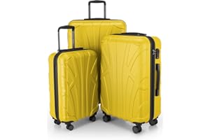 Suitline Hand Luggage, Hard Shell Suitcase, Trolley Suitcase, Travel Suitcase, yellow