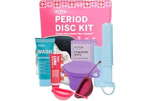 PIXIE CUP Pixie Menstrual Disc Kit - No Metals or Toxins - 100% Medical-Grade Silicone - Best Period Disc Starter Kit - Removes Like a Tampon - Proven to Become A Successful Menstrual Disc User