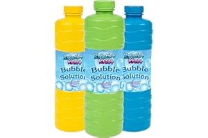 KREATIVEKRAFT Seifenblasen Nachfüllflasche 1L - 5L Multipack Seifenblasen Flüssigkeit für Kinder Spielzeug, Seifenblasenflüssigkeit für Maschine Pistole Riesenseifenblasen Set Bubble Machine (3er Set)