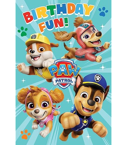 Lot De 16 Cartes D'invitation Paw Patrol - Thème Anniversaire Garçon