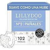 LILLYDOO Diapers, Size 2 (4+ kg), 102 pcs, Leak Protection | Skin-friendly diapers: extra soft, perfume and lotion free and d