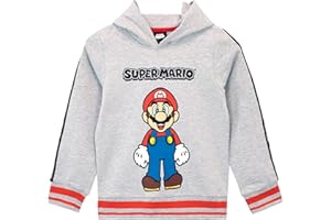 Super Mario Sweat À Capuche | Sweat Mario Garçons | Sweats Garçon | 3 À 12 Ans | Marchandise Officielle Mario