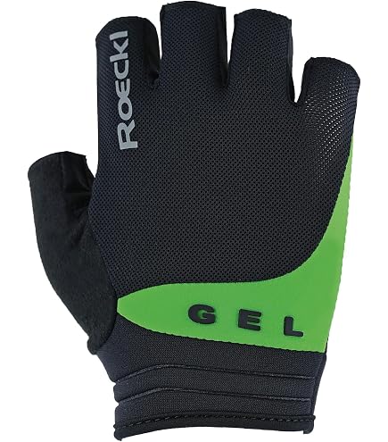 Roeckl Sports Fahrradhandschuh ITAMOS 3, Gel Halbfinger Handschuh, Grau/Orange 6.5 Fashion