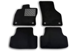 MTC AUTOMOTIVE Alfombrillas a Medida para Seat Leon III a Partir de 2012-, Antideslizantes, talonera Reforzada y Botones de fijación