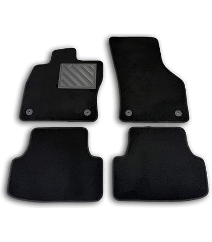 MTM Tappetini Su Misura In Velluto Per Citroen DS7 CROSSBACK (2018+) – Set 4 Pezzi Neri – Battitacco Rinforzato – Made In Italy