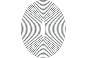 DEOLVEN Cutting Dies,16 Pack Metal Embossing Stencil Framelits Die Set Geometry Metal DIY Cutting Die Frames Die-cuts Stencils for Card Making Scrapbooking Album Decoration Oval