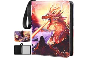 KHLEROX Classeur Carte à Collectionner, Compatible Avec Cartes Pokemon Peut Contenir 440 Cartes Avec 55 Pochettes Amovibles, Pochette Rangement Transparente, Porte Carte pour Filles et Garçons (440 pochettes)