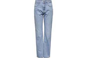 ONLY Onlblush Mid Straight DNM Tai467 Noos - Jean Coupe Droite - Smart Casual - Femme