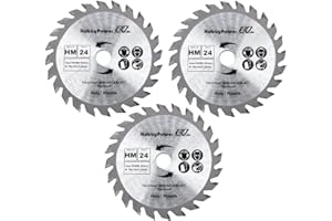 HOBBYPOWER24 Zestaw 3 tarcz do cięcia 76 x 10 mm 10,8-12 V do drewna, plastiku, aluminium, mini piły tarczowej