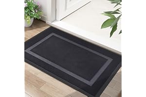 Homaxy Wycieraczka na zewnątrz i wewnątrz, antypoślizgowa mata zatrzymująca brud, nadaje się do prania, łatwa w pielęgnacji, wytrzymała wycieraczka do drzwi wejściowych, na balkon, do ogrodu (40 x 60