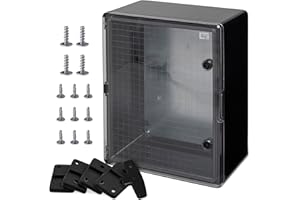 BOXEXPERT Custodia in plastica ABS, IP65, custodia a parete, custodia vuota, 500x400x240mm, nero, trasparente, custodia serie Fleet