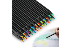AYHYHLJZJ Lápiz Arcoíris Infantil - 24 Piezas Lápices de Colores 7-en-1, Lápices Multicolores para Adultos y Niños, Regalo de Cumpleaños, Detalles de Fiesta, Ideal como Pequeño Obsequio
