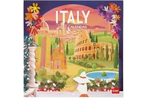 Legami Väggkalender 2027, Italien, stor väggkalender, 12 månader och årsplanerare, engelsk, anteckningsrum, stjärntecken, internationella helgdagar, 30 x 29 cm
