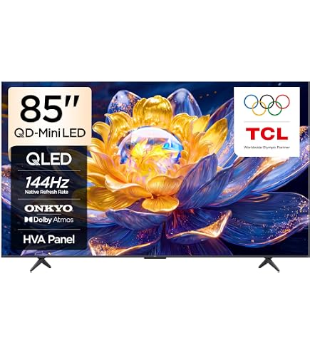 TCL 85-Inch P8K QLED 4K UHD Smart TV | Google TV, 144Hz, HDR10+