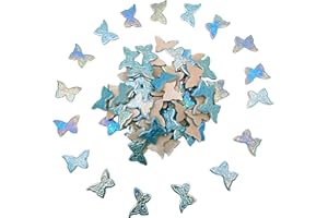 BTMIEY Azulejos de mosaico de cerámica arcoíris de mariposa de 500 g, piezas de mosaico iridiscentes mixtas para manualidades, platos, macetas, posavasos, jarrones, tazas, mosaico hecho a mano para