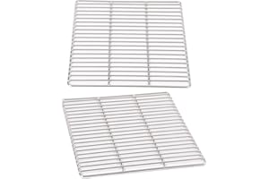 WIMI Grillrost 30 x 30 cm aus Edelstahl rostfrei und elektropoliert Grillstabdurchmesser 4 mm, Grillstababstand 10 mm