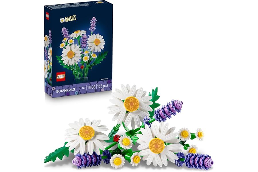 LEGO Botanicals Daisies - Easter Gift for Girls and Children from 9 Years - Artificial Flowers Bouquet with Fake Daisies and Lavender - Easter Decoration for Adults Flower Lovers 11508