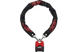 JDC Motorcycle Chain Lock Padlock Heavy Duty Steel - Rhino - 10mm x 1m