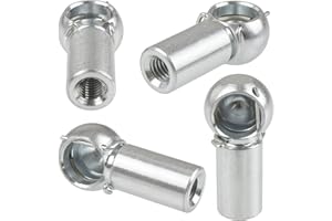 SOLIDfy 4 x padella a sfera B8 M5 DIN 71805 + staffa di sicurezza forma B zincata 8 mm