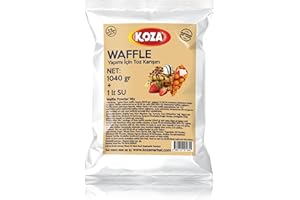 KOZA Waffle Mix 1040gr | Großpackung | Backmischung für Waffeln oder Pfannkuchen | einfache Zubereitung nur mit Wasser | Waffel Mix | Waffel Pulver | HALAL | Waffelteig Fertigmischung | Pancakes