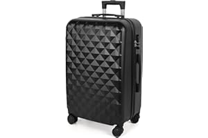 MoFut Koffer Groß, Reisekoffer, Hartschalenkoffer mit Rollen Trolley Koffer Gepäck mit Passwortsperre und Teleskopgriff, Suitcase für Reisen Geschäft(Schwarz)