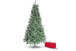 Brigros - Sztuczna choinka gruba sosna, torba, efekt realistyczny, gałęzie haczykowe, łatwy montaż, PVC, metalowa podstawa, ognioodporna (120 cm, zielony)